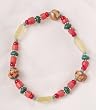 Mixed Elements and Glass Bead Stretch Bracelet