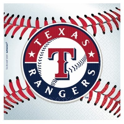 Texas Rangers Baseball Paper Beverage Napkins (36 Pack)