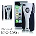 CaseCrown iPhone 4 Exo Polycarbonate Slim Fit Case - Silver/Black (Fits AT&T and Verizon Model)