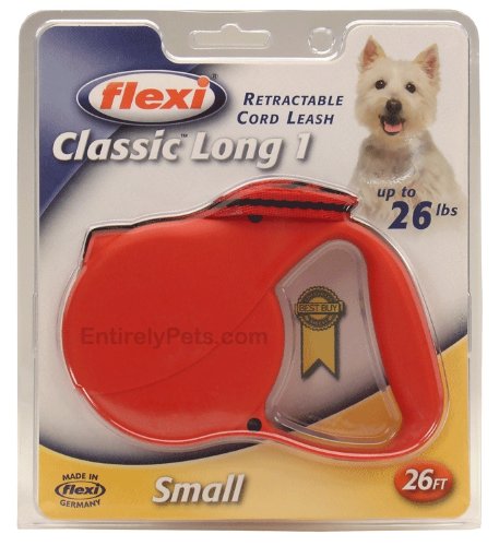 Flexi Long 1 Retractable CORD Leash for Dogs up to 26 lbs., Color: BLUE