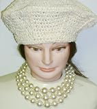 Three Strand Simulated Ivory Pearls Short Chain Necklace Ear Rings for Women and Teens Offered in...