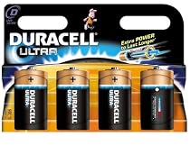 Duracell Ultra Batteries D 4 pack