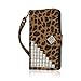 MPERO FLEX FLIP Wallet Case for BLU Studio 5.0 S II - Studded Leopard