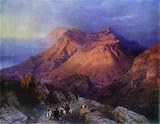 Aivazovsky, Ivan - Mountain Village Gunib in Daghestan. View from the East. Hand Painted Reproduction Oil on canvas