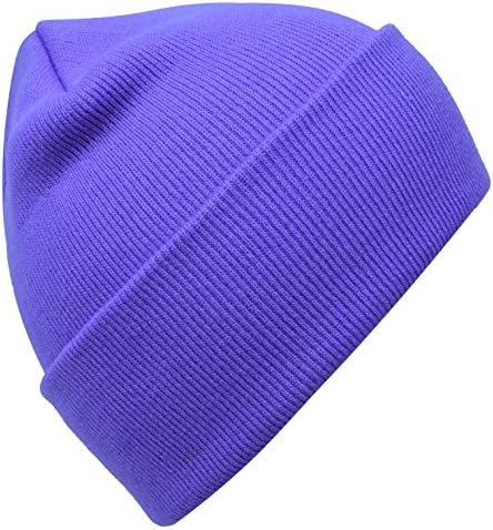 DIDKU Winter Hats for Men Purple Beanie Warm Hat Knit Winter Hat Caps Lavender