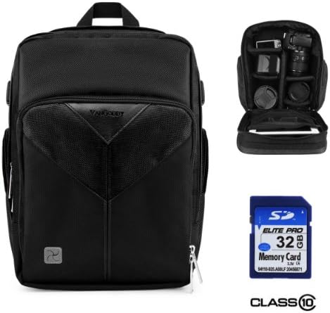 Sparta Adventure Backpack Bag For Olympus E-M10 / E-M5 / OM-D E-M1 / OM-D E-M10 / OM-D E-M5 Camera + 32GB Class 10 SD Card