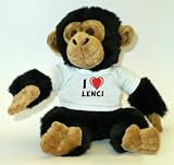 Plush Monkey / Chimpanzee toy with I Love Lenci T-Shirt