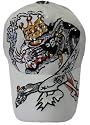Original Don Ed Hardy Cap Tiger weiß mit Strass