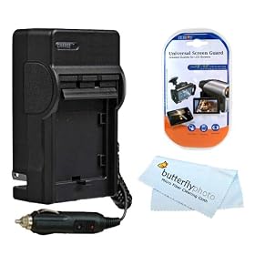 Canon LP-E8 LPE8 Equivalent to OEM LC-E8 Replacement 1 Hour Battery Charger For The Canon Rebel T4i, (650D), T2i 550D, T3i, EOS 600D DSLR Digital Camera + Free Pack Of LCD Screen Protectors