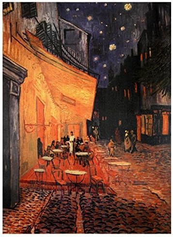 Fashion FreeZone Oriental Furniture Classic Van Gogh Reproductions, 31-Inch The Café Terrace, Arles at Night, Art Print on Stretched Canvas, 31 by 23-Inch