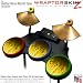 Fire Yellow Skin by WraptorSkinz fits Guitar Hero 4 World Tour Drum Set for Nintendo Wii, XBOX 360, PS2 & PS3 (DRUMS NOT INCLUDED)