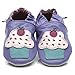 Cherry - Chaussons B�b� en cuir doux - Cupcake pourpre - 12/18 mois