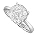 14K White Gold Illusion Setting Round Shape Center