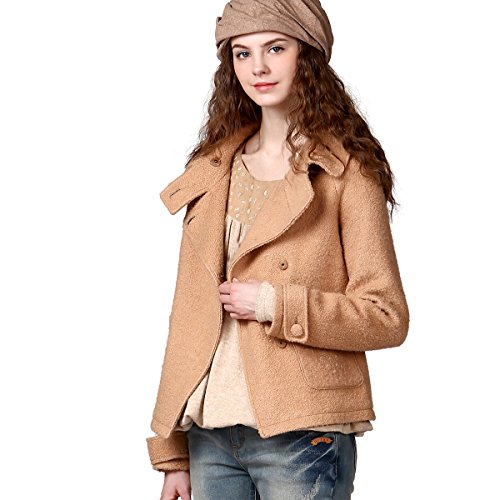 (アートカー)Artka オリジナルデザイン レディーズショート丈刺繍飾りウール混コート FA10543D