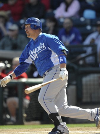 Kansas City Royals v Texas Rangers, SURPISE, AZ - FEBRUARY 27: Billy Butler Photographic Poster Print by Rob Tringali, 18x24