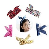 BIANHUAN　 ベビー キッズウサ耳ワイヤーヘアバンド 5点セット 子供用 リボン カチューシャ 髪飾り ヘアアクセサリー ワイヤー入り お宮参り 初節句 ひな祭り 七五三 誕生日 入園式 卒園式