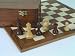 Schachfiguren Staunton, Teak+Buchsbaum, KH 83 mm