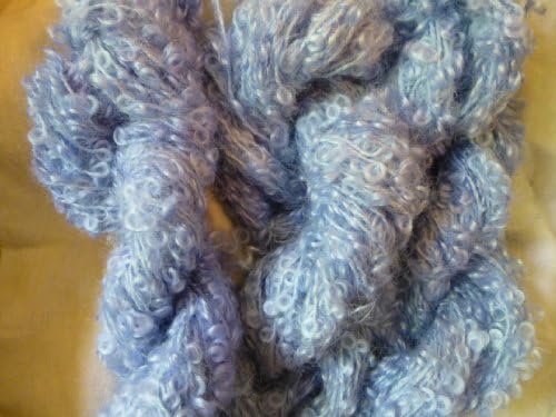 Blue Mohair Loopy Loop Boucle Yarn