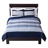 Room Essentials® Stripe Comforter - Blue (Twin)