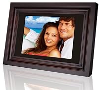 Coby DP1048-128 10.4-Inch Two Interchangeable Wooden Digital Photo Frame with MP3 Player (Black, Brown)