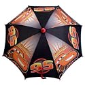 Disney Pixar Cars - Lightning Mcqueen 95 Red and Black Umbrella with Figure Handle (Children's Size)