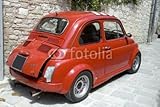 Wallmonkeys Peel and Stick Wall Decals - Little Red Italian Famous Car - 60