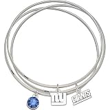 LogoArt New York Giants Crystal 2.5 Inch Bangle Bracelet