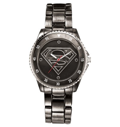 Superman Watch (Gun Metal Stainless Steel SUP8005)