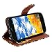 Cellularvilla Wallet Case for BLU Life Play L100A Brown Leopard Pu Leather Wallet Card Flip Open Pocket Case Cover Pouch