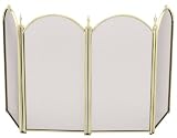 Outdoor Living : UniFlame 4 Fold Triple-Plated 25in High Mini Polished Brass Screen