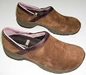 Womens Merrell dark earth suede flat slip on shoes. UK