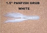 1.5 Soft Plastic Panfish Grub - (15 Pack) White with various tail colors