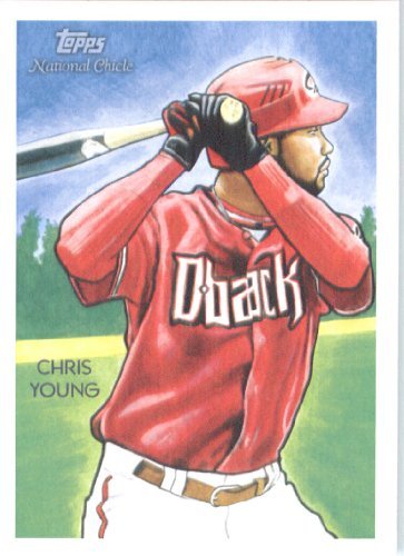 2010 Topps National Chicle Baseball Cards # 148 Chris Young - Arizona Diamondbacks - MLB Trading Card in Screwdown Case