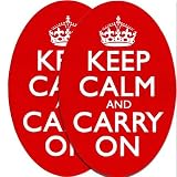 Keep Calm and Carry On Bumper Stickers-Set of 4 Vinyl Like Car Decals