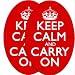 Keep Calm and Carry On Bumper Stickers-Set of 4