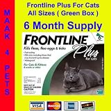 Frontline Plus Cats 6 Pack (Green) * Free Shipping *