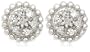 10k White Gold Bead Design Diamond Earrings (.05 cttw, I-J Color, I2-I3 Clarity)