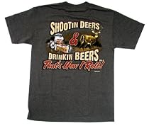 Hunting T-shirt Shootin Deers Drinkin Beers It's How I Roll M-XXL
