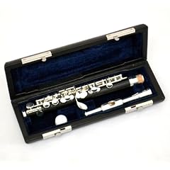 Piccolo Querfl�te Piccolofl�te in Schwarz und Silber, versilberte Mechanik und Klappen, mit Etui