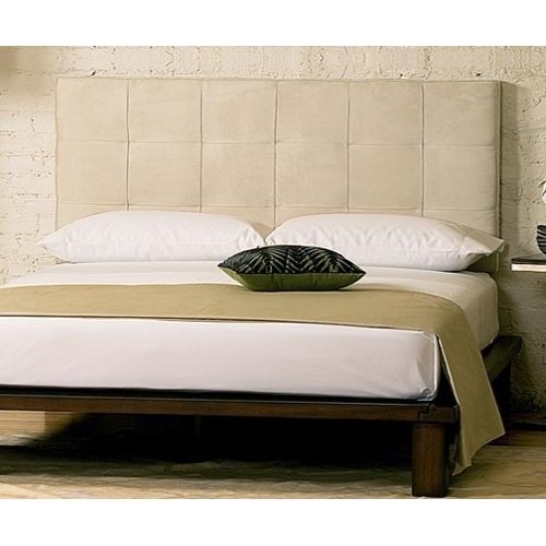 Poole Cream Ultra Suede Headboard By Charles P. Rogers King Headboard