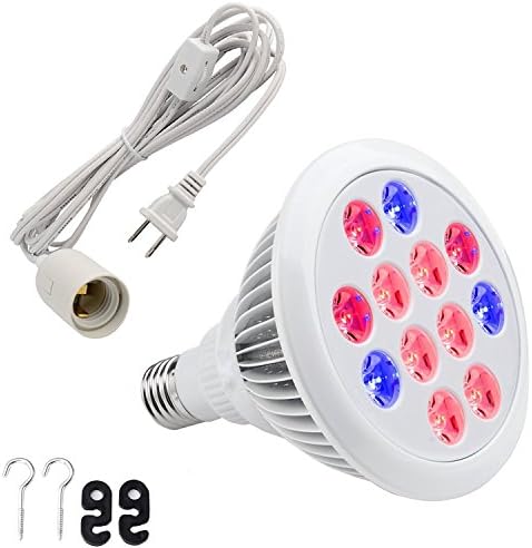 Grow Lights Kit - Includes 12W LED Grow Lights, 12 Feet Hanging Lantern Cord