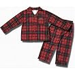 Calvin Klein Red/Black Plaid Coat Style Pajamas for Children