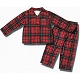 Calvin Klein Red/Black Plaid Coat Style Pajamas for Children