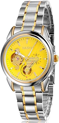 Men'S Waterproof Watches Wristwatches Triangle Flywheel Cheap Gift Mechanical Imitation Black