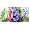 Satin-Flechtkordel 2mm 6 Farben,violett,rosa,d.gelb hellgr�n,creme gr�n 6 Meter