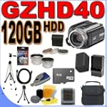 JVC Everio GZ-HD40 120GB Hard Drive HDD 10x Optical Zoom Digital Camcorder BigVALUEInc Accessory Saver 4GB BP815 Battery/Rapid Charger Filter/Lens Bundle + MORE