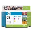 Original HP 02 Ink Cartridges Combo-Pack (5 Color Cartridges) in Retail Packaging