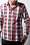 Triple Five Soul - Men's Forestry Sciences Button Up (Red)