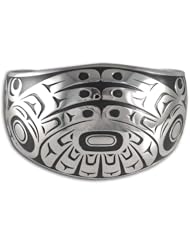 Sterling Silver Raven Northwest Coast Native American Bracelet. Made in USA.