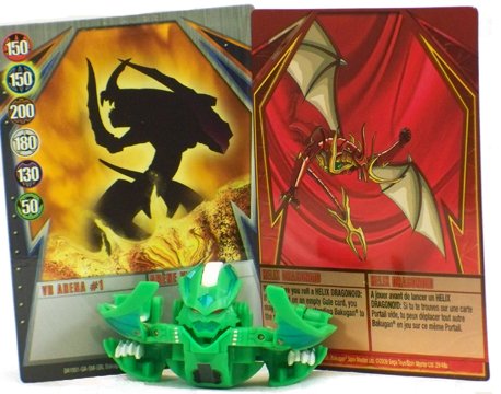 BAKUGAN GUNDALIAN INVADERS {LOOSE} BAKUCORE VENTUS {GREEN} STRIKEFLIER 780G w/DNA CODE